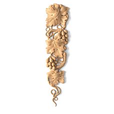 Carved applique N-253L for interior decoration, "Grape" collection
