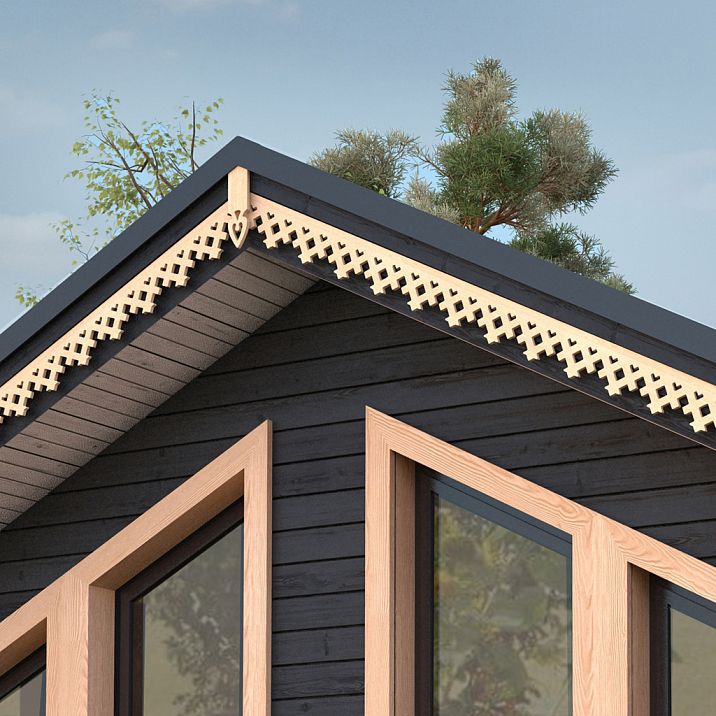 Carved decorative elements on the roof of the house, Carved Connecting Element SNL-9