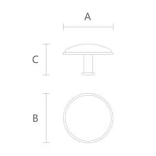 Ton HL-058-2M furniture handle. diagram
