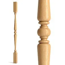 Precision wooden baluster L-021 for staircase in classic style