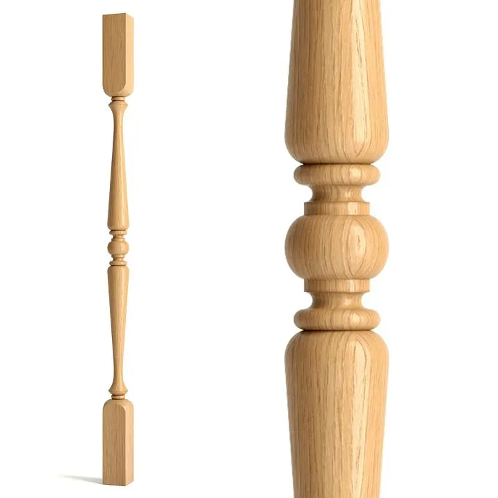 Precision wooden baluster L-021 for staircase in classic style
