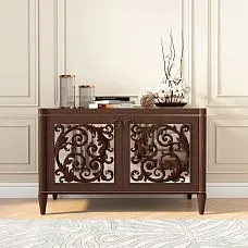 Carved wooden decor on a chest, carved panel N-356R