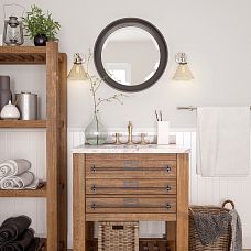 Round-shaped MDF mirror frame RM-040 in interior