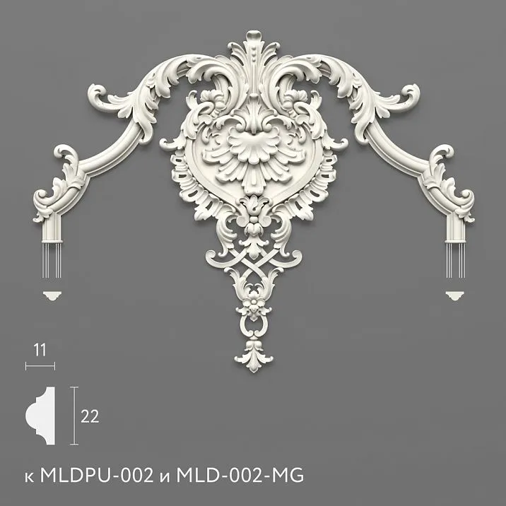 Furniture decoration made of plastic for classic and modern interiors