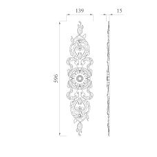 Polyurethane decor set NPU.VRS-004, assembly parts of the overlay scheme