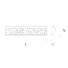Luxurious carved molding for furniture K-063, drawing