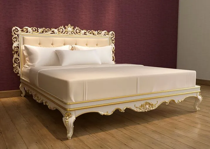 Carved wooden legs for a bed