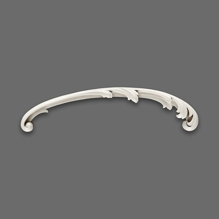NPU-429R decorative molding, close-up, showcasing an elegant scroll with a curved shape