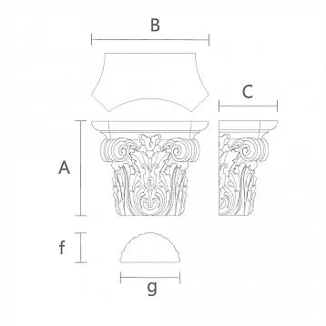 Carved Capital KL-043 for Elegant Column