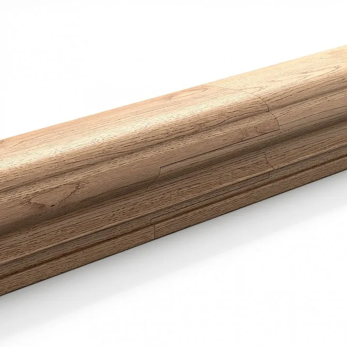 Wooden PR-001 stair handrail &mdash; natural material