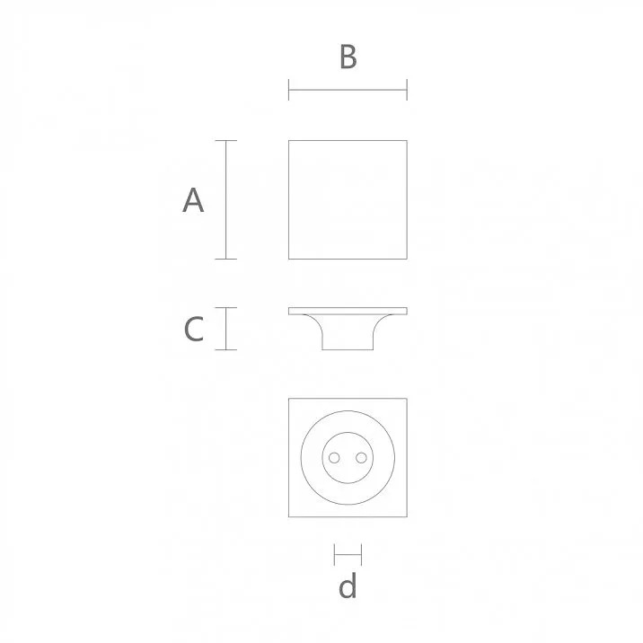 Wooden furniture handle Carre HL-016M. Furniture handles. Image 187029