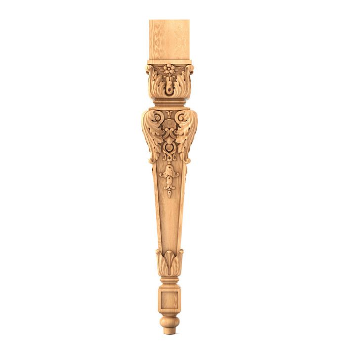 Wooden leg in classic style