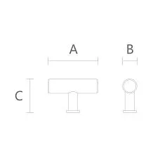 Furniture handle Oscar HL-061-2M drawing