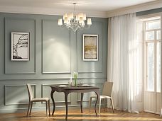 Table STL-016 in dark color in interior