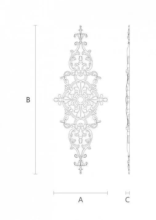 Decor Set C-016 made of wood, drawing