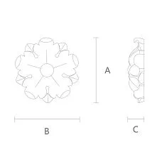 Decorative Element Rosette R-070 Drawing