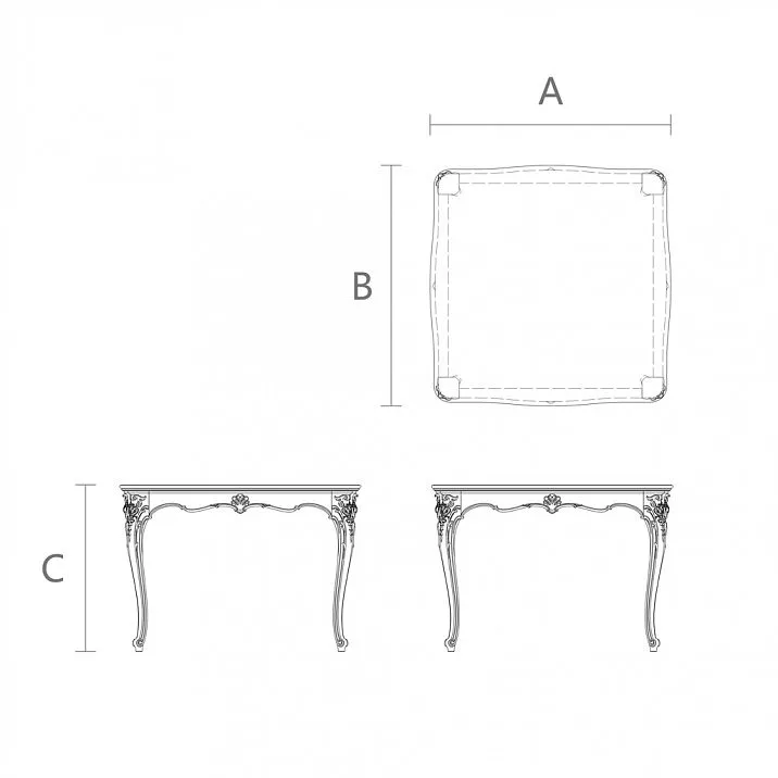 Table Versailles 002-001 drawing