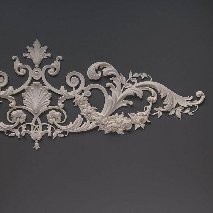 Decorative overlay NPU.VRS-006 made of polyurethane - classic pattern for interior