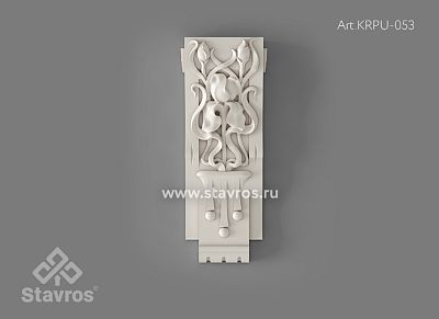 Carved bracket из полиуретана KRPU-053 для украшения стен церкви и храма