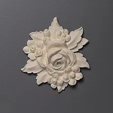 Polyurethane applique with floral design for elegant interiors photo
