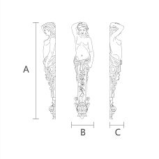 Master workshop carving on wooden bracket drawing