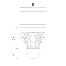 Decorative Capital KL-037.01 for Interior Drawing