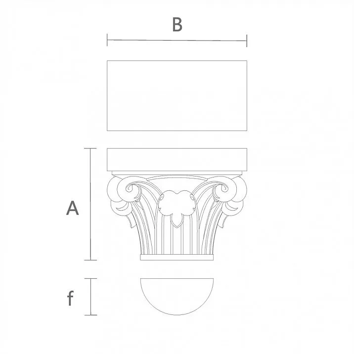 Decorative Capital KL-037.01 for Interior Drawing