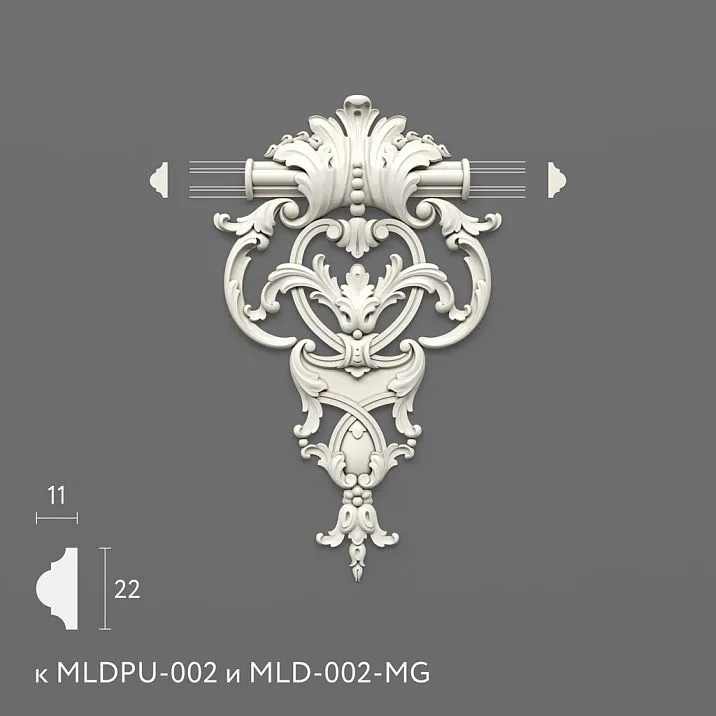 Polyurethane molding MLDPU-2-1.1. Molding decor. Image 699417433d482