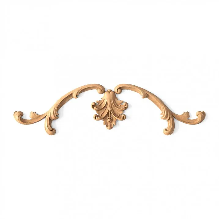 Wooden decorative overlay with geometric pattern