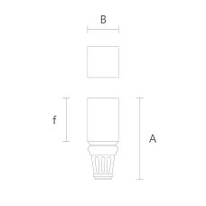 Carved wooden leg for chairs, drawing MN-072, sofa legs