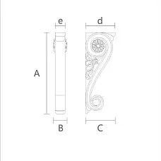 Decorative bracket KR-019 drawing