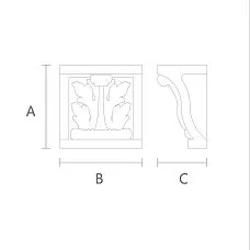 Elegant interior bracket KR-011 drawing