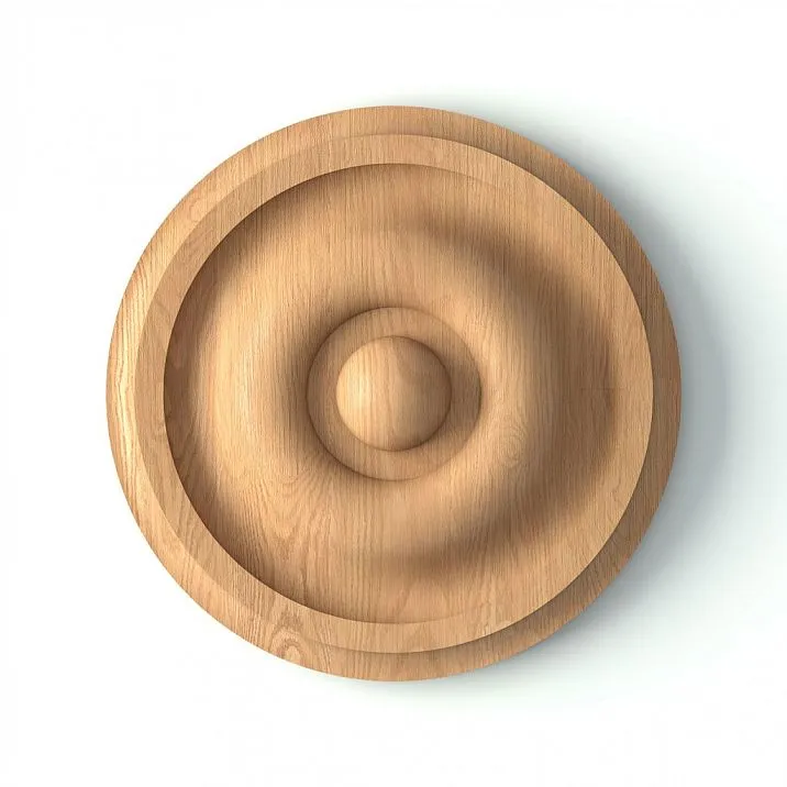 Carved Rosette from Beech Wood