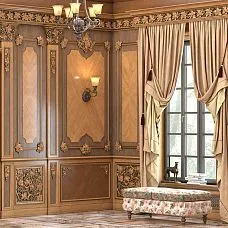 Carved molding K-058 in interior photo