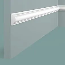 Impact-resistant polystyrene wall molding D32 Hi Wood, large profile 32x14.5 mm