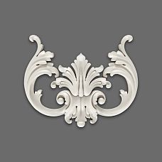 NPU-245 Carved Decoration &mdash; a polyurethane carved overlay with smooth floral motifs