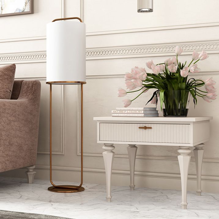 Geometric furniture leg MN-101 with furniture in interior