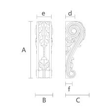 Exclusive decorative bracket KR-018 drawing