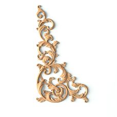 Floral ornament on wooden carved inlay N-441L