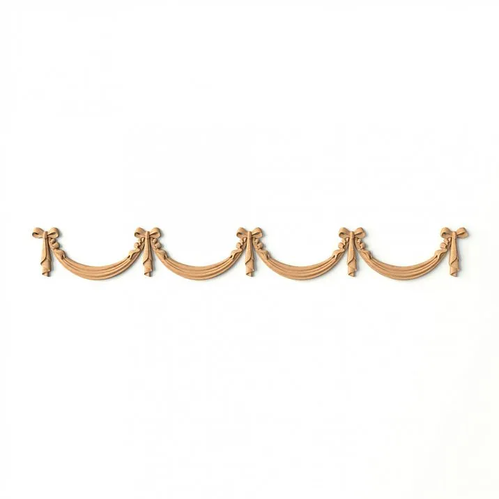 Carved applique N-079-2, decoration set with additional elements