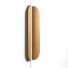 Wave HL-006 Surface-Mounted Wooden Handle from Oak or Beech, Set