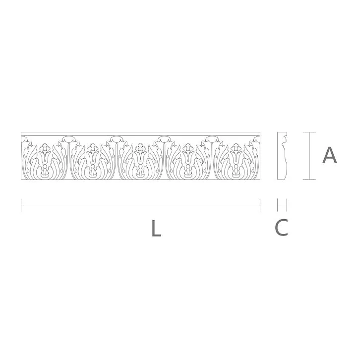 Carved polyurethane overlay KPU-012 &mdash; choose quality decor with delivery of drawings