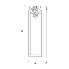 Polyurethane decor set CPU.VRS-060 drawing