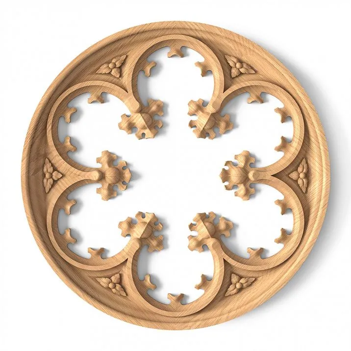 Carved Rosette R-076 in Gothic Style