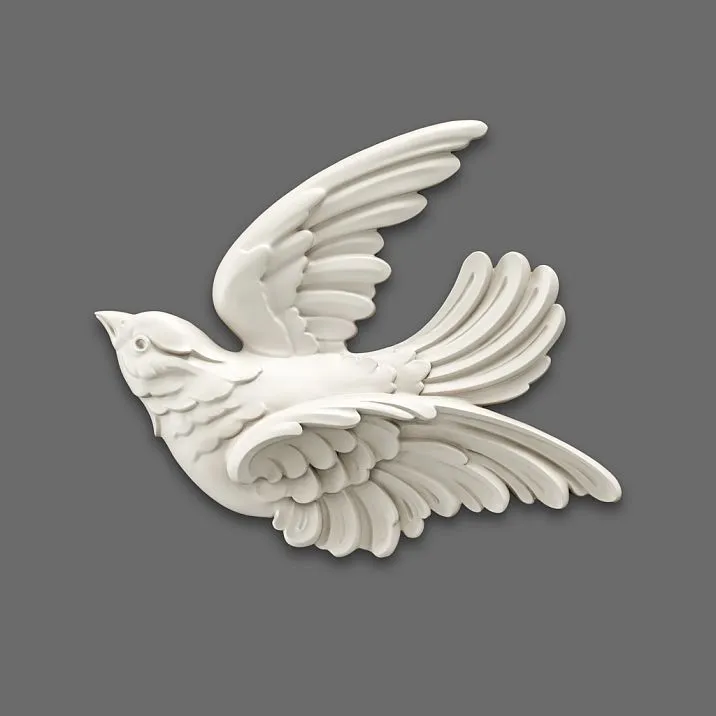Relief decoration NPU-476R &mdash; detailed bird in close-up