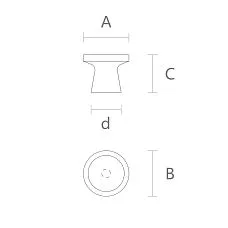 Antey HL-052-2M furniture handle drawing