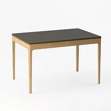 Minimalist STL-026-2 table base made of solid wood with four legs and rectangular tabletop