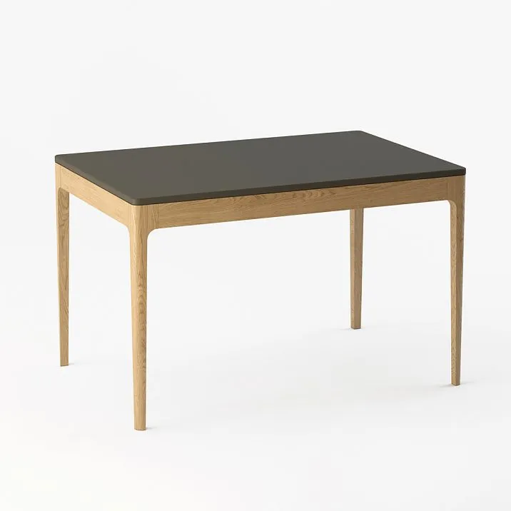 Minimalist STL-026-2 table base made of solid wood with four legs and rectangular tabletop