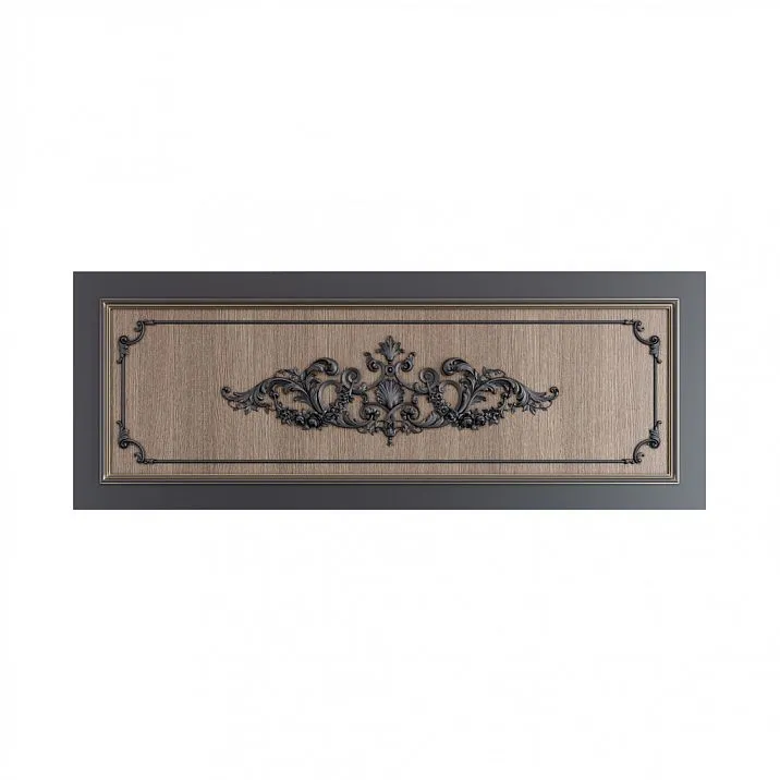 NPU.VRS-006 applique in dark tone, installed on a wall panel