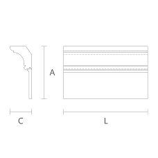 Schematic illustration of crown KZ-009 with main dimensions indicated
